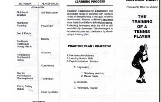 training a tennis player flyer